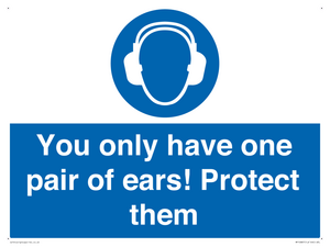 Mandatory: You only have one pair of ears! Protect them